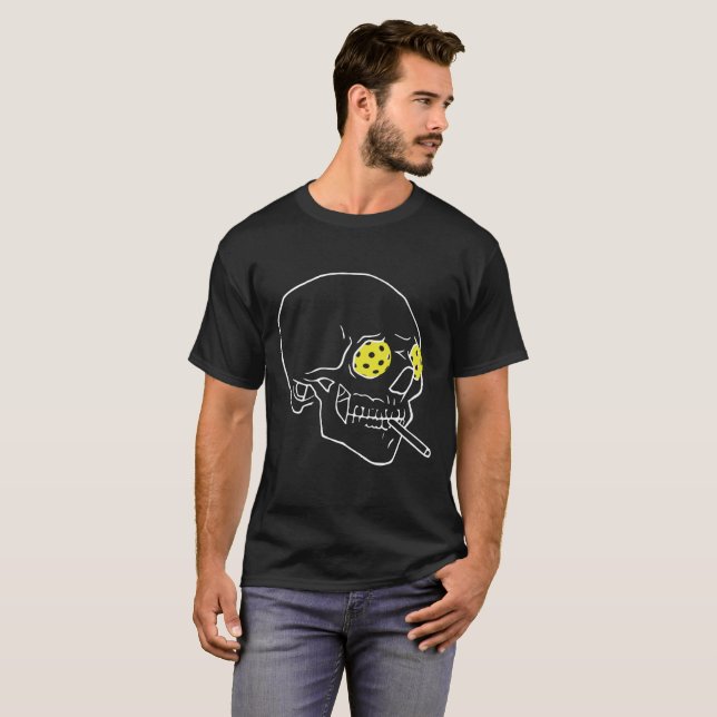 Pickleball Skull for Dark T-Shirts (Devant entier)