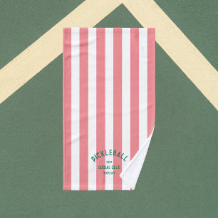 Pickleball Social Club Pink Cabana Stripe