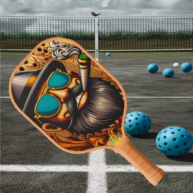 Pickleball Split-Second Serve : Homme sur une raquette de pic (Créateur téléchargé)
