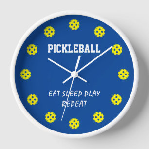 Pickleball sport horloge murale avec logo personna