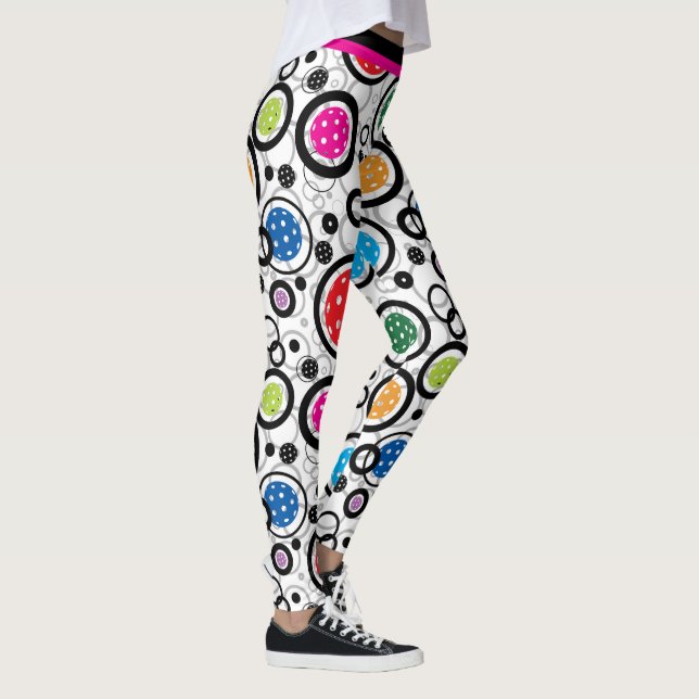 Pickleballs (petite taille de carreaux) Leggings (Droite)