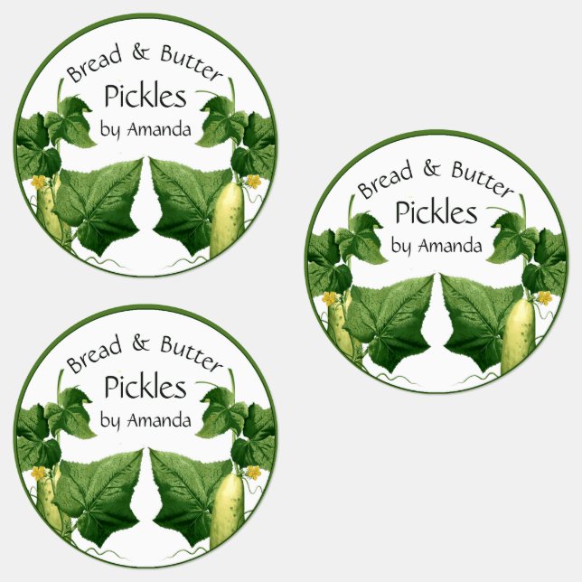 Pickles Pain & Beurre Concombre Étiquettes d'art (Groupe)