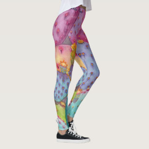 Pickly Pear Cactus Pants Art Workout Leggings