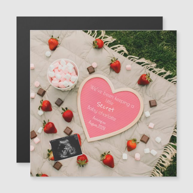  Picnic Pregnancy Announcement Outdoor reveal gift (Devant / Derrière)