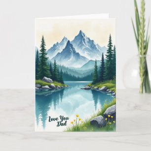 Pics enneigés je t'aime Papa Carte