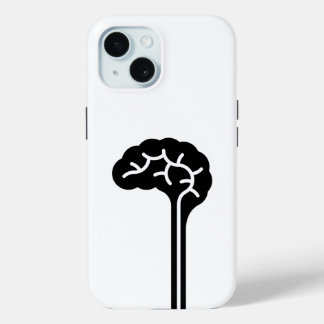 Pictogramme du cerveau humain iPhone 15 Coque