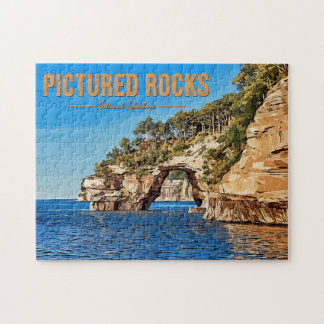 Pictures Rocks National Lakeshore Puzzle Vintage