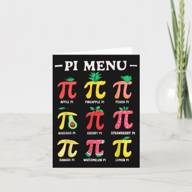 Pie Menu Funny Pi Day Pi 3.14 Math Teacher Pi Symb (Devant)
