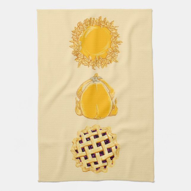 Pie Turkey Pie verticale beige cuisine serviette (Vertical)