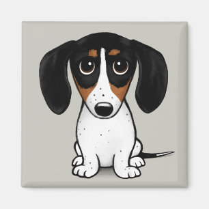 Piebald Dachshund   Magnet de Chien Chien Mignonne