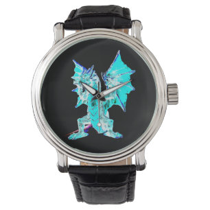 Pièce d'art fantastique Montre Bleue Dragon Océan