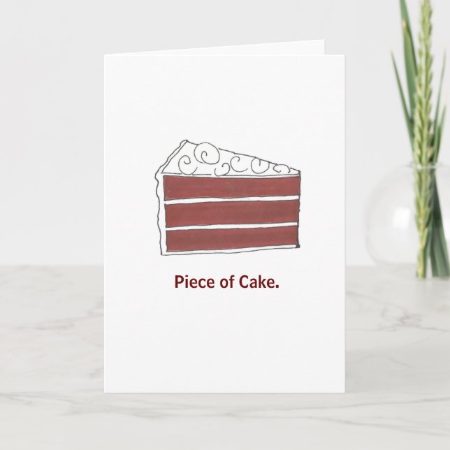 Pièce de gâteau Red Velvet Coupe de gâteau Carte (Devant)