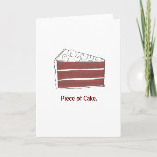 Pièce de gâteau Red Velvet Coupe de gâteau Carte