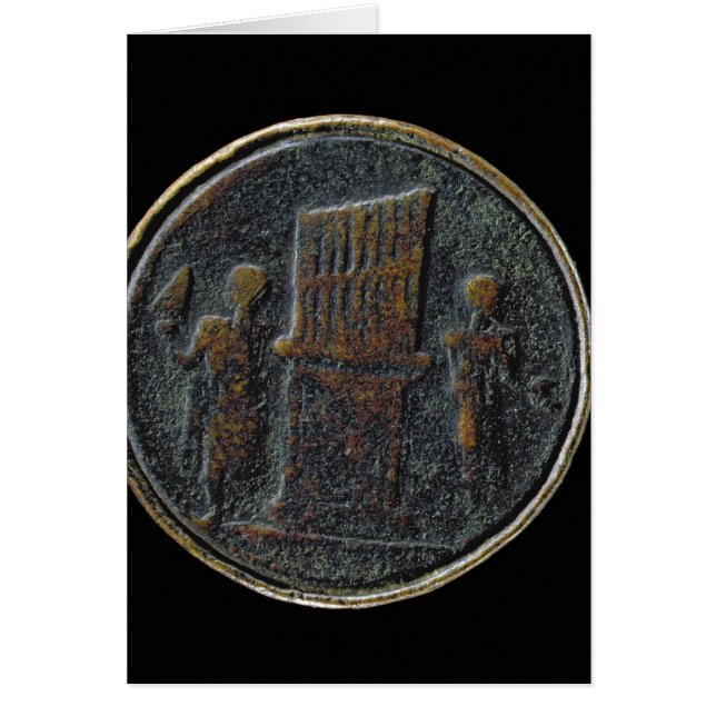 Pièce de monnaie romaine dépeignant un organe (Devant)