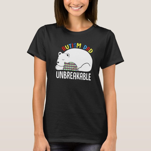 Pièce de puzzle Papa ours incassable T-shirt pour  (Devant)