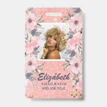 PIÈCE D'IDENTITÉ PHOTO - Badge VIP employé Fleurs 