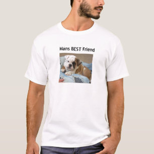 Pièce en t anglaise de T-shirt de chiot de