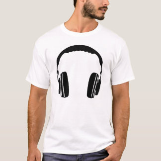 pièce en t de T-shirt de casque d'écouteurs