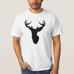 Pièce en t de tête de cerfs communs de T-shirt d