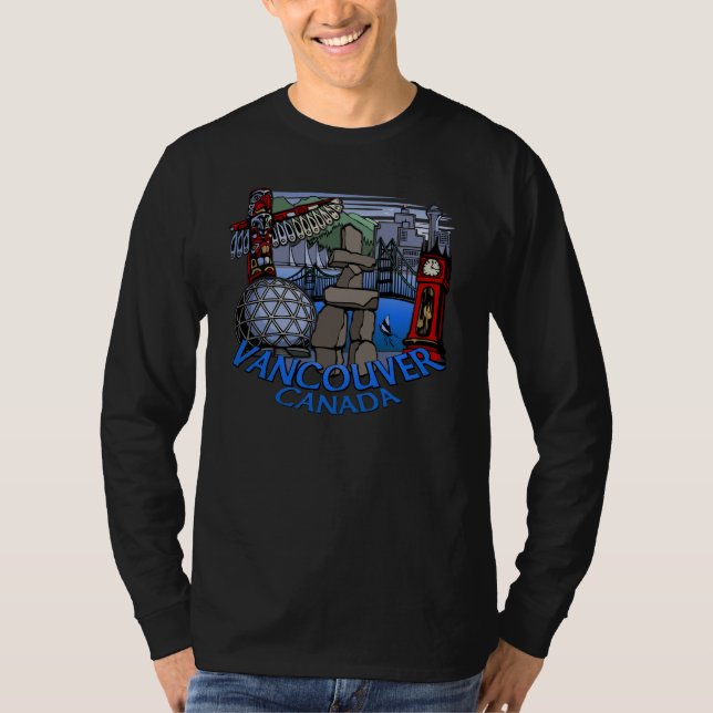 Pièce en t du Canada de T-shirt de douille de (Devant)