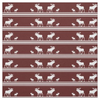 Pièce en tissu d'orignal blanc en marron rustique