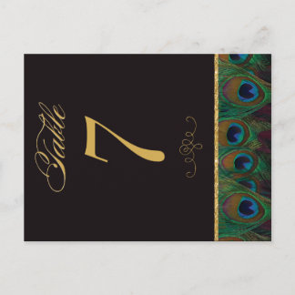 Pièce Peacock Or et Noir Numéro de table