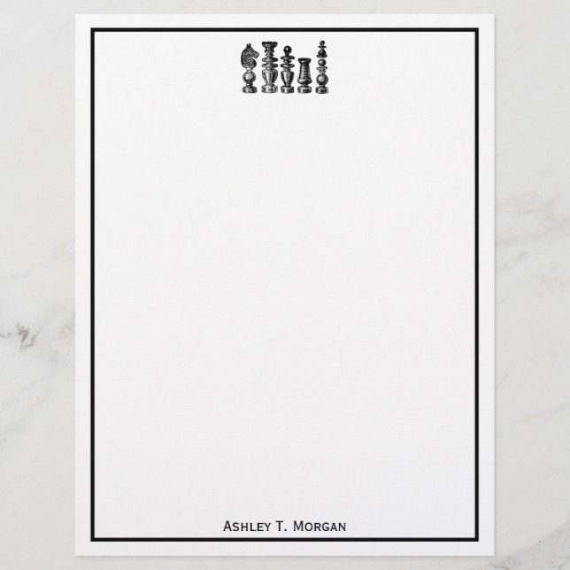 Pièces de jeu d'échecs Art vintage (Devant)