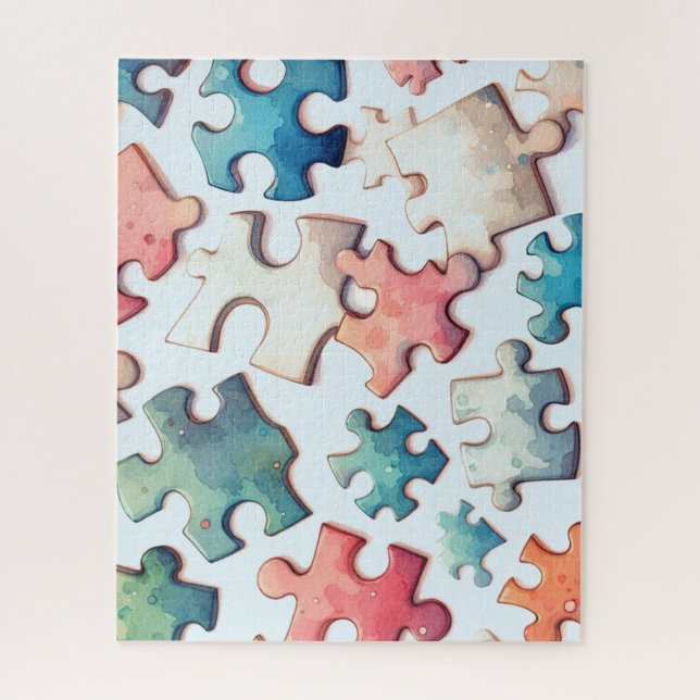 Pièces de puzzle colorées aléatoires si énigmatiqu (Vertical)