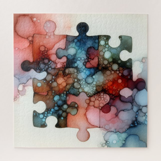 Pièces de puzzle encre alcoolique (Vertical)