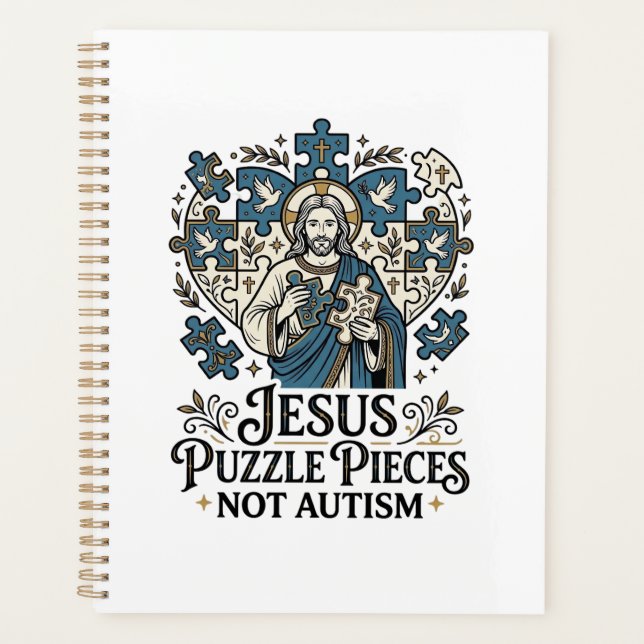 Pièces de puzzle Jésus pas autisme Pièces de puzzl (Devant)