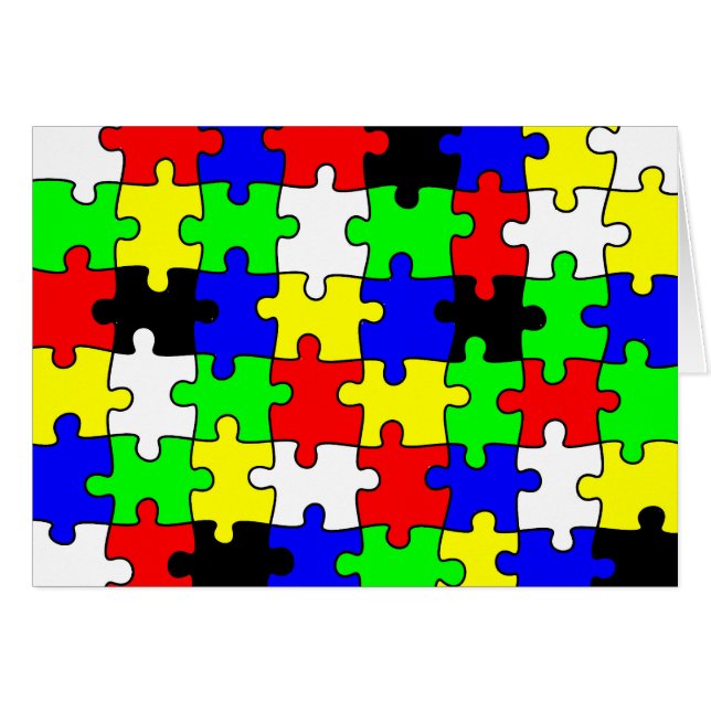 Pièces de puzzle lumineuses et colorées (Devant horizontal)