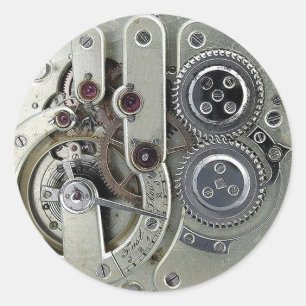 Pièces mobiles Steampunk Sticker argent