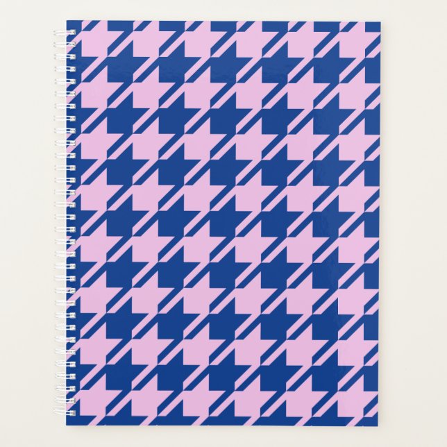 Pied de fond rose+Motif bleu (Devant)