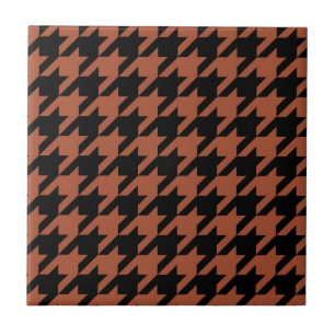 Pied de poule marron noir à carreaux 