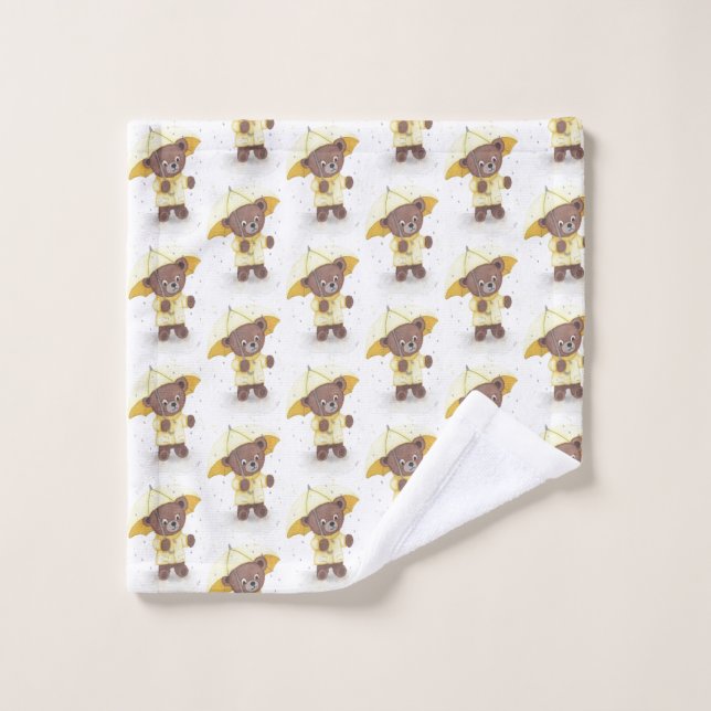 Pied d'ours dans la pluie (Gant de toilette)
