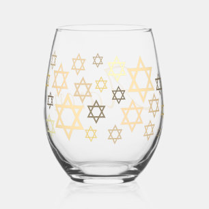 Pied Pâque juive personnalisée Verre à vin sans pierre