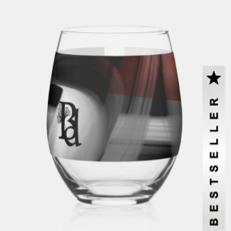 Pied Verre à vin sans pierre Art Abstrait Poudre noire