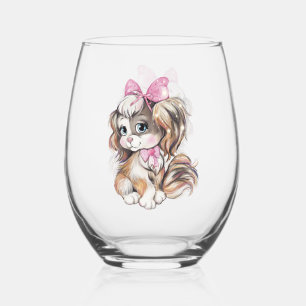 Pied Verre à vin sans tige pour chiots