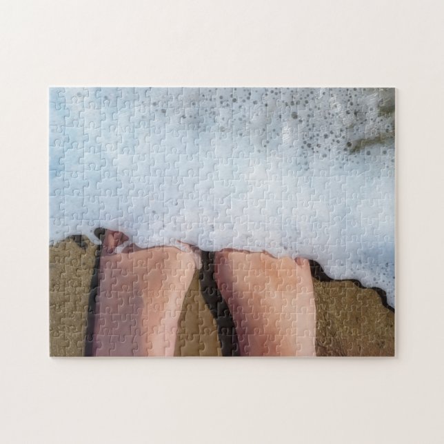 Pieds dans l'Océan Puzzle de plage amusant (Horizontal)