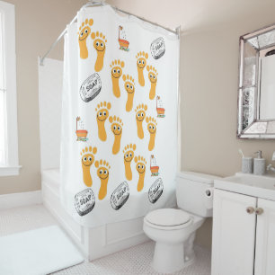 Pieds de rideau de douche