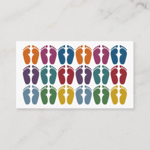 Pieds mignons de cartes de visite de pédicure