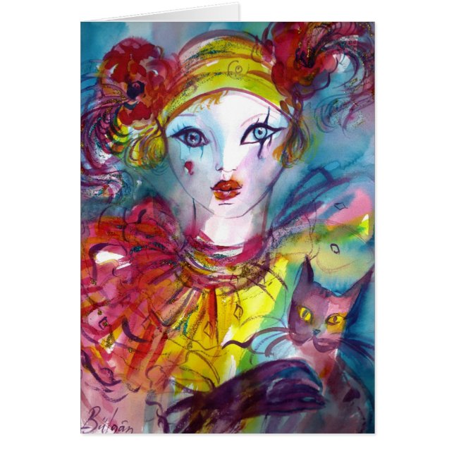 Piero avec chat / Mascarade vénitienne Mascarade M (Devant)