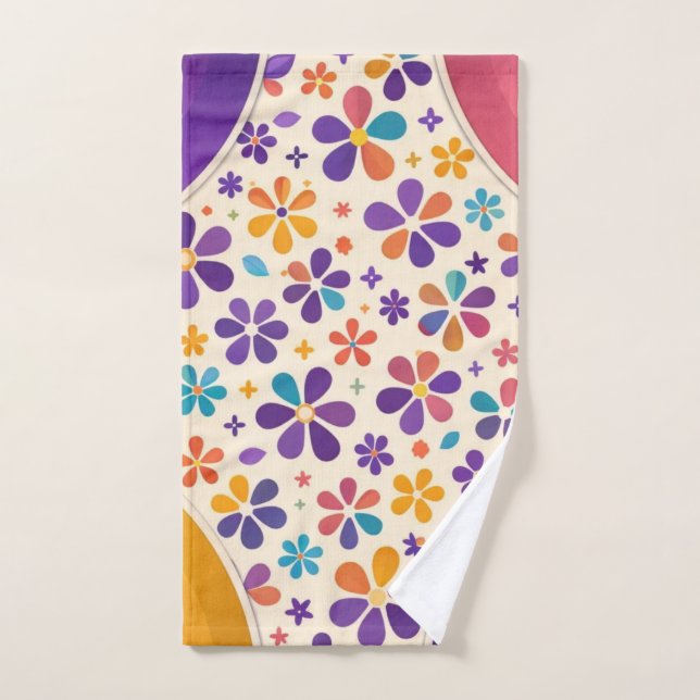 Pierre Angulaire Bloom — Variante Violet Royal (Serviette à main)