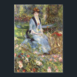 Pierre-Auguste Renoir - Dans les Roses<br><div class="desc">Pierre-Auguste Renoir - Dans les Roses. Joli portrait d'une jeune femme aux couleurs chaudes. Une fille est assise sur un banc dans un madu ombragé. Des fleurs poussent à proximité. Il y a de grands arbres derrière elle. Reproduction d'oeuvres d'art célèbres dans le domaine public.</div>