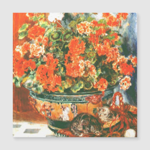 Pierre-Auguste Renoir Geraniums Et Chats