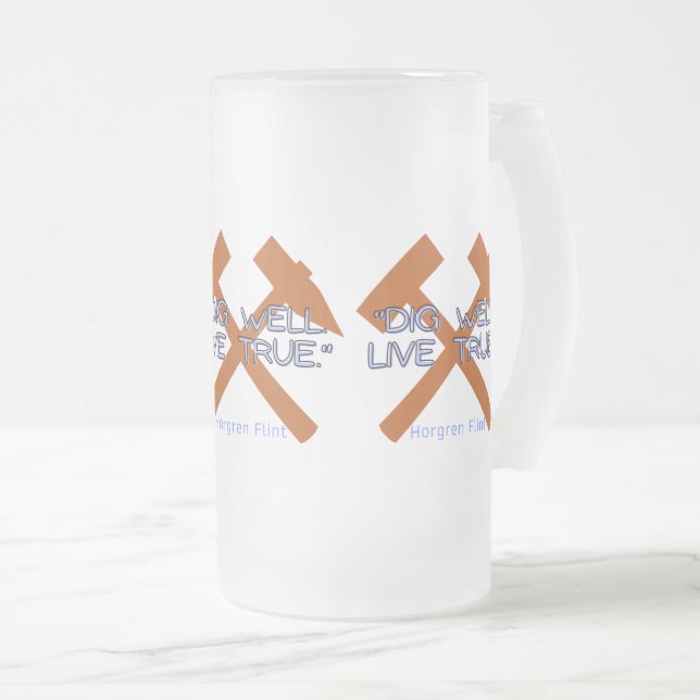 Pierre de Coeur Dit - Mug de verre givrée (Devant droit)