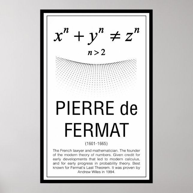 Pierre de Fermat Poster (Devant)