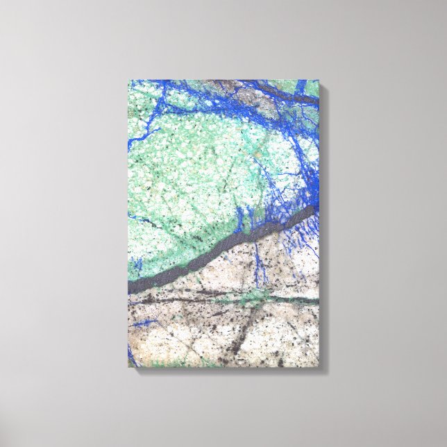 Pierre de Malachite azurite sur toile enveloppée (Recto)
