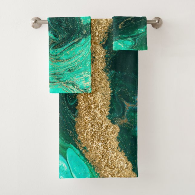 Pierre de marbre verte Cool Gold (En situation)