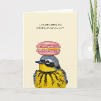Pierre la Paruline avec carte macaron